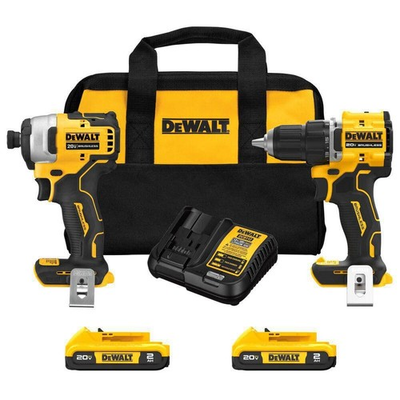 #ad DEWALT ATOMIC 20 Volt MAX Cordless Combo Kit w 2 Batteries amp; Charger $159.95
