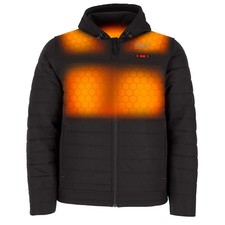Milwaukee M12 12V Mens Heated Axis Hooded Jacket With Battery, Black, 3X