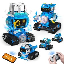5-in-1 STEM RC Robot Building kit, 494Pcs App Coding, Boys Age 8-13