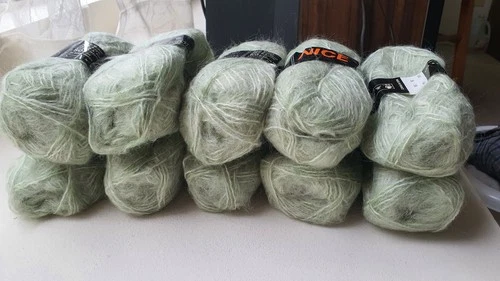 Mohair Wool Acrylic Blend 50 gram each Lot of 10 Nice by Myriad Made in France - product listing photo
