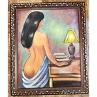 Original Oil Painting on Canvas Signed, Framed, Large 28.5" 34.5"