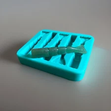 Soft Plastic Bait Mold, 3 Inch Shrimp Tail, Plastisol, Made In USA