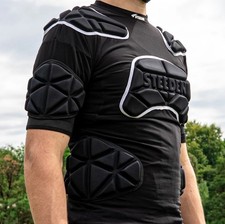 Steeden Rugby Body Armour - Exo Shoulder Pads Black - Sz: L Free p&p