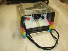 Vintage Polaroid SX-70 OneStep White Rainbow Stripe Land Camera In BOX untested