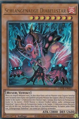 Schlangenauge Diabellstar LEDE-DE011 Ultra Rare Legacy of Destruction Yugioh