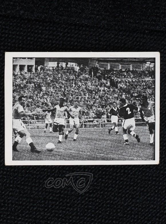 1958 Fussball-Weltmeisterschaft Brazil Wales Pele #76 Rookie RC 15ia