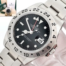 Unworn Stickered Rolex Explorer II Black Steel Oyster 40mm 16570 Box/Papers/Tag
