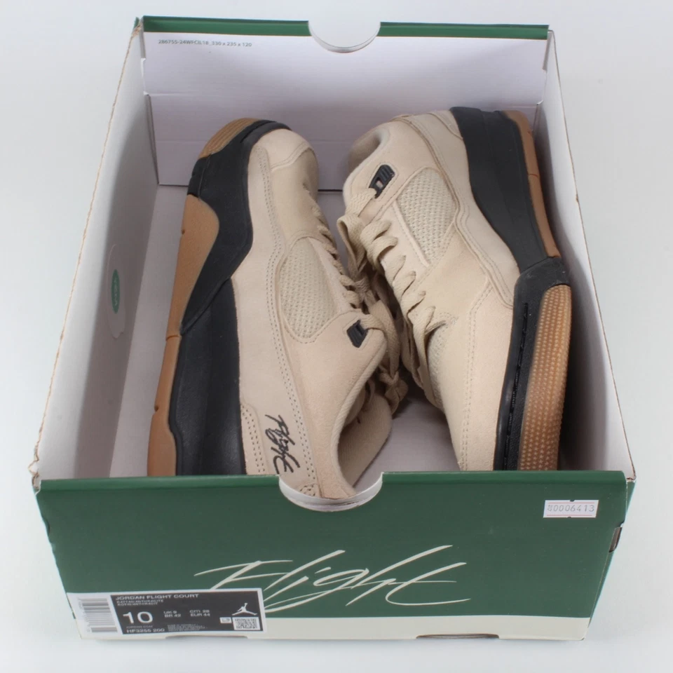Nike Jordan Flight Court 'Beige Rattan Gum' HF3255-200 Men's Size 10 Shoes - Image 2 of 4