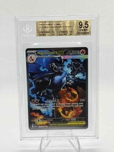 Pokemon Mega Charizard X Ex #125 SIR Phantasmal Flames BGS 9.5  GEM MINT