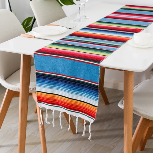 Mexican Serape Blanket Yoga Throw Rug Dining Table Cloth Cover Wedding Party - Picture 11 of 24