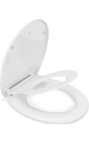 🌟Luxus WC-Sitz Schwerlast Weiß Soft Close Top Schnellverschluss Scharniere 3 Typ - Bild 2 von 28
