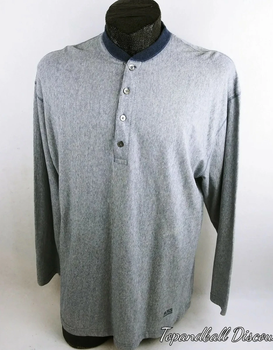 Hugo boss henley shirt cheap