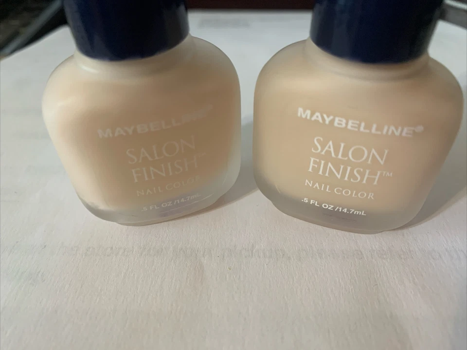 LOTE DE 2 esmaltes de uñas Maybelline acabado salón #42 marfil transparente #66 0,5 fl oz Foto 3 de 3