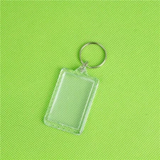 5-20x Clear Blank Acrylic Insert Photo Picture Frame Key Ring Keychain Keyring