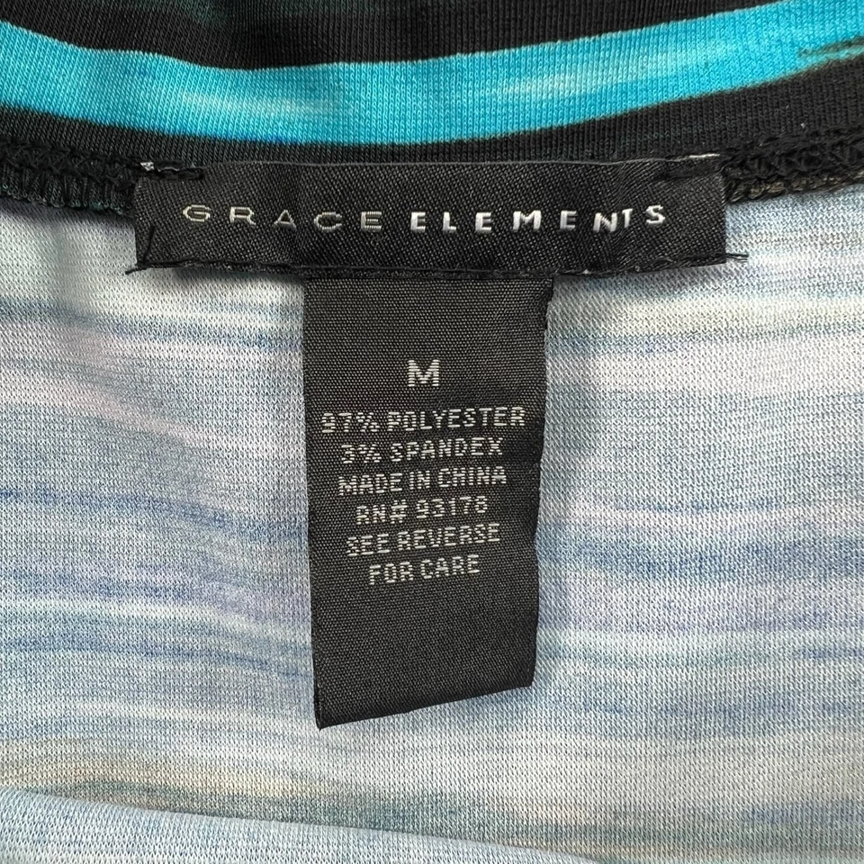Falda Grace Elements para mujer talla mediana azul negra a rayas elástica Foto 3 de 4