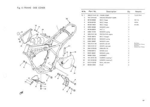 YAMAHA Parts Manual IT175 F 1979 Replacement Spares Catalog List IT175F - Picture 2 of 3