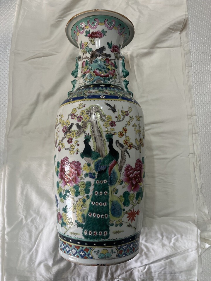 Pair of Chinese Famille rose vases eBay
