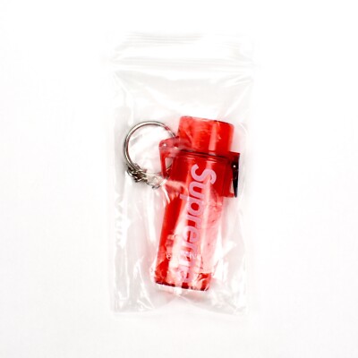 NWT Supreme NY Red White Box Logo Plastic Waterproof Lighter Case