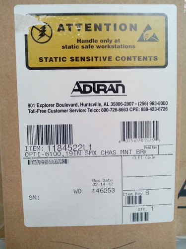 CHASIS ADTRAN OPTI-6100 SMX, NUEVO/PLUMÍN, CON HARDWARE RM DE 19" (1184514G1 Y 1184522L1) - Imagen 5 de 5