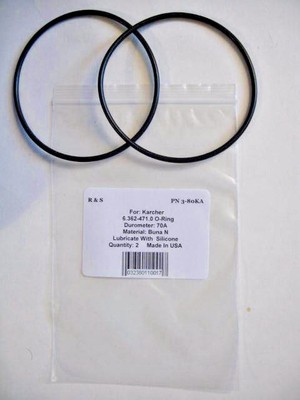 2 Karcher 6.362-471.0 O-Rings / 80 X 3MM / R&S 3-80KA / Buna N 70 Material