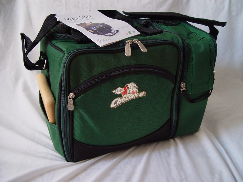 Picnic Time "Cheeseheads" Malibu Insulated Cooler, Picnic Tote Hunter Green, 