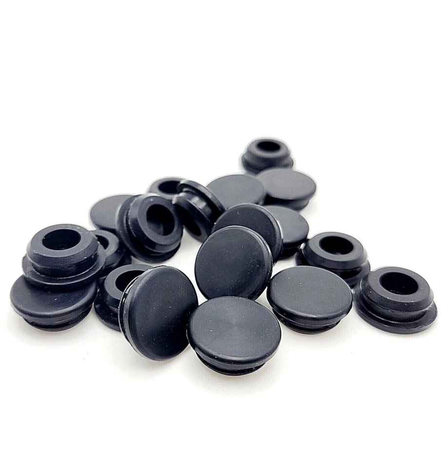 Enchufe de orificio de panel de goma ID de 1/2" para pared de 1/8" de espesor 5/8" OD ojal sólido paquete de 10 Foto 3 de 4