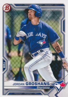 2021 Bowman PROSPECTS #70 JORDAN GROSHANS - Toronto Blue Jays