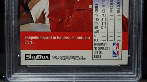 1992-93 Skybox #382 Shaquille O'Neal ROOKIE RC PSA 9 Graded Card NBA Shaq ONeal - Bild 12 von 12