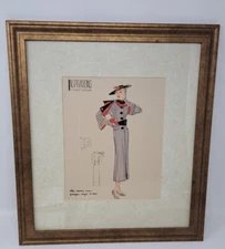 Vtg 1930's French Art Deco Fashion  Illustration Inspirations D'Avant Saison