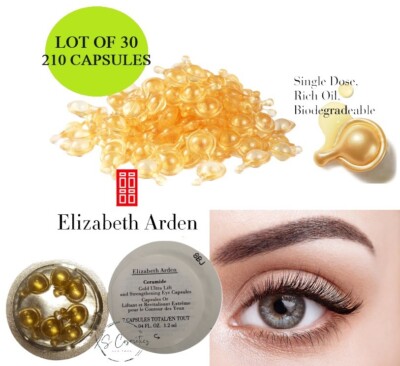 ELIZABETH ARDEN Ceramide Gold UltraLift and Strengthening Eye Capsules LOT OF 30