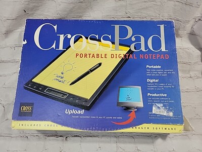 IBM CrossPad Portable Digital Notepad CP41001-01XPAD NO CABLE/PEN UNTESTED