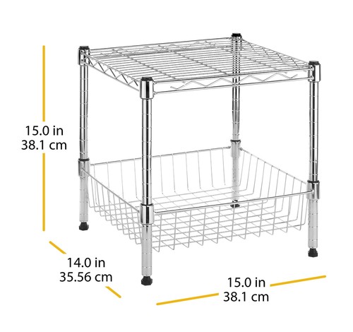 Whitmor Supreme Adjustable, 15"W x 14"D x 15"H 2-Shelf Freestanding Shelves - Picture 3 of 8