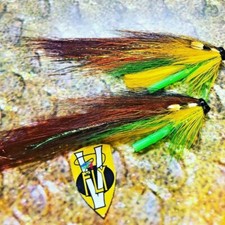2 V Fly 1 Inch Stor Lax Alta Highlander Templedog Salmon Tube Flies & Trebles