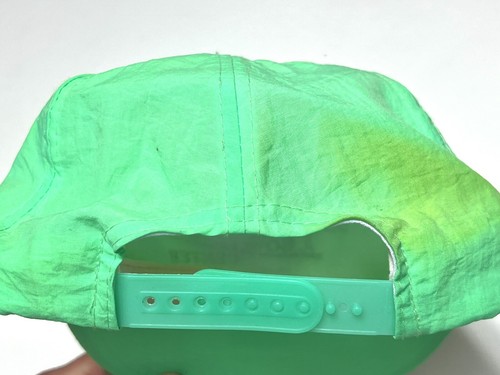 Vintage Peach Bowling Center Montrose CO Snapback Hat Cap Rope Brim Neon Green - Picture 8 of 8