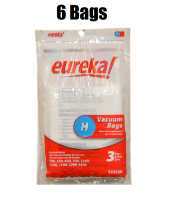 (6) Eureka Style Type H Vacuum Cleaner Bags 52323B GENUINE