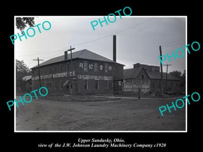 OLD POSTCARD SIZE PHOTO OF UPPER SANDUSKY OHIO THE JOHNSON LAUNDRY Co c1920