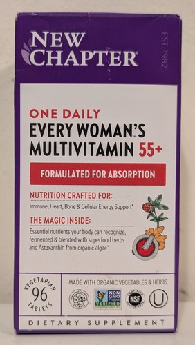 New Chapter Every Woman's One Daily Multivitamin 55+ - 96ct - EXP 03/26 - NEW