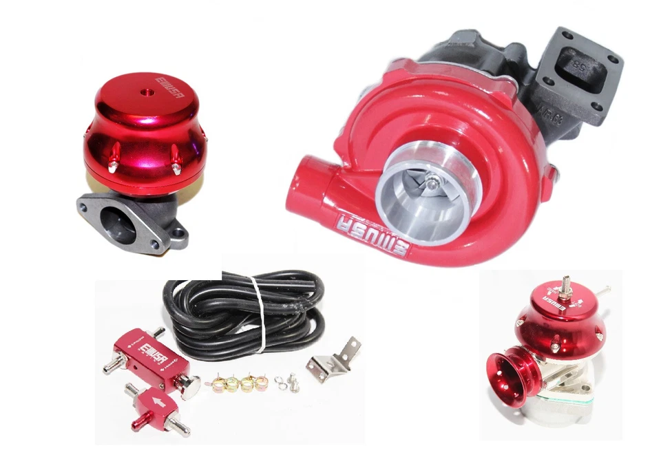 EMUSA ROJO Ajustable Wastegate externo 38 mm + controlador Boost + tipo RS BOV + T3/T4 TURBO Foto 2 de 4