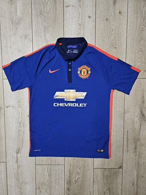 MANCHESTER UNITED 2014 2015 THIRD FOOTBALL SHIRT SOCCER JERSEY L