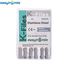 K Files DENTAL K-FILES Endo root canal ENDODONTIC stainless steel Hand FILE 25mm
