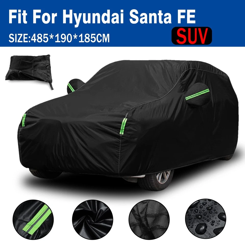 For Hyundai Santa FE SUV Waterproof Full Car Cover Snow UV Resistant Protection - Изображение 3 из 4