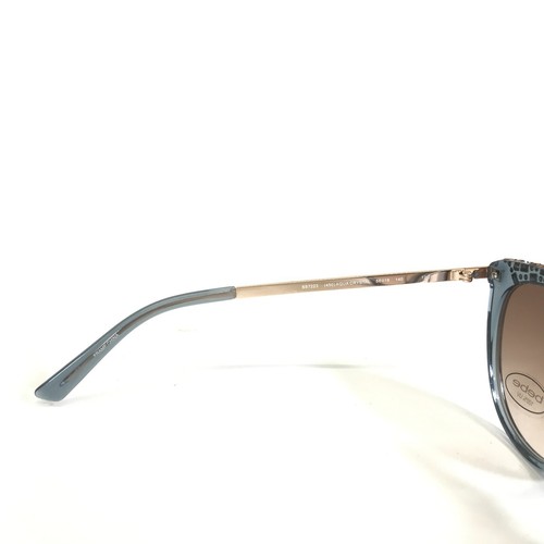 Bebe Sunglasses BB7223 450 AQUA CRYSTAL Blue Gold Crystals with Brown Lenses - Picture 10 of 12