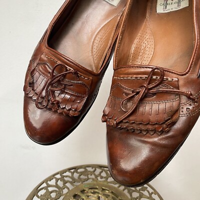 Cable‎ & Co Tassel Brown Loafers Men\'s SZ 9 Made in Italy Leather Fringe Preppy Cable & Co. Men main image 4