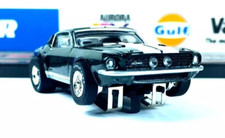 Ford Mustang Ho Slot Car, Deep Dark Green, Goodyear Tires, Chrome Wheels, New.