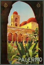Italy Palermo 1925  Vintage Poster Print Art Retro Travel Tourism 