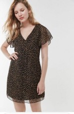 Urban Outfitters Rosalee Mini Flutter Sleeve Dress Size XS