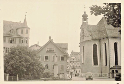 Saint Gallus Fountain in Sankt Gallen Switzerland~1930-40s Photograph 4E