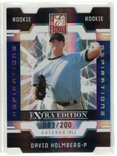 2009 DONRUSS ELITE EXTRA EDITION ASPIRATIONS #142 DAVID HOLMBERG #D 083/200 CHI