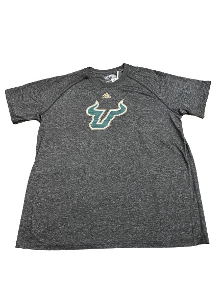 Футболка Adidas NCAA Univ. of South Florida 2XL S/S Серая/желтая/зеленая Sz 2XL EJ0997