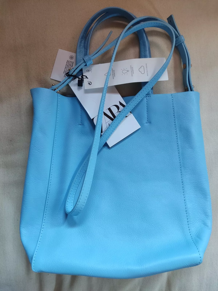 トートバッグ KARA Light-Blue Rhinestones Handbag ZARA GENUINEN LEATHER MIDI TOTE BAG CLASSIC MINIMAL